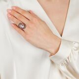 Louis Seize Portrait-Ring mit Farbedelsteinen - Bild 3