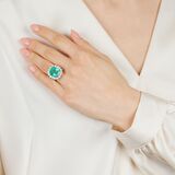 Hochkarätiger Smaragd Ring mit Brillanten - Bild 4