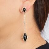 Paar Brillant Smoky Quarz Ohrhänger - Bild 2