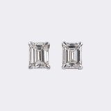 Paar Emerald Cut Diamant Ohrstecker - Bild 1