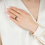 Saphir Rubin Ring mit Brillant-Besatz - Bild 5
