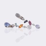 Paar Ohrringe 'Meli Melo' mit Edelstein-Besatz - Bild 2