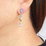 Paar Ohrringe 'Meli Melo' mit Edelstein-Besatz - Bild 4