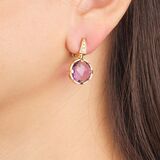 Paar Amethyst Brillant Ohrclips 'Parentesi' - Bild 4
