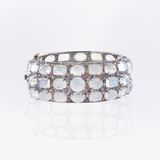 Mondstein Armreif mit mehrfarbigen Saphiren - Bild 1