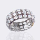 Mondstein Armreif mit mehrfarbigen Saphiren - Bild 3