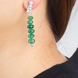 Paar hochkarätiger Smaragd-Cabochon Ohrhänger - Bild 2