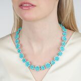 Türkis Brillant Collier 'Rose de Tourquoise' - Bild 3