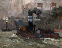 Anfahrt der Hafenarbeiter - Bild 1