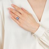 Natürlicher Saphir Ring mit Brillant-Besatz - Bild 4