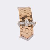 Außergewöhnliches Art-déco Armband 'Gürtelschnalle' mit Diamant-Besatz - Bild 4