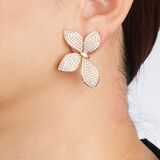 Paar Papillon Ohrringe mit Brillant-Besatz - Bild 2