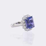 Hochkarätiger Tansanit Ring mit Brillanten - Bild 2