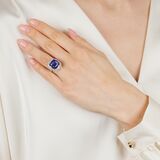 Hochkarätiger Tansanit Ring mit Brillanten - Bild 4