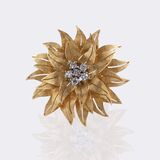 Vintage Brosche mit Brillanten 'Edelweiß ' - Bild 1