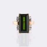 Vintage Turmalin Brillant Ring - Bild 1