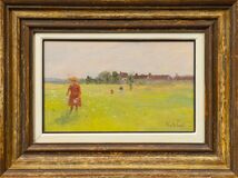 Kinder auf der grünen Wiese vor Beuerngehöft - Bild 2