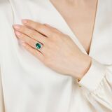 Farbintensiver Art-déco Turmalin Ring - Bild 3