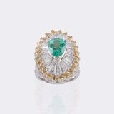 Smaragd Diamant Cocktailring - Bild 3
