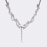 Brillant Collier mit Perle - Bild 1