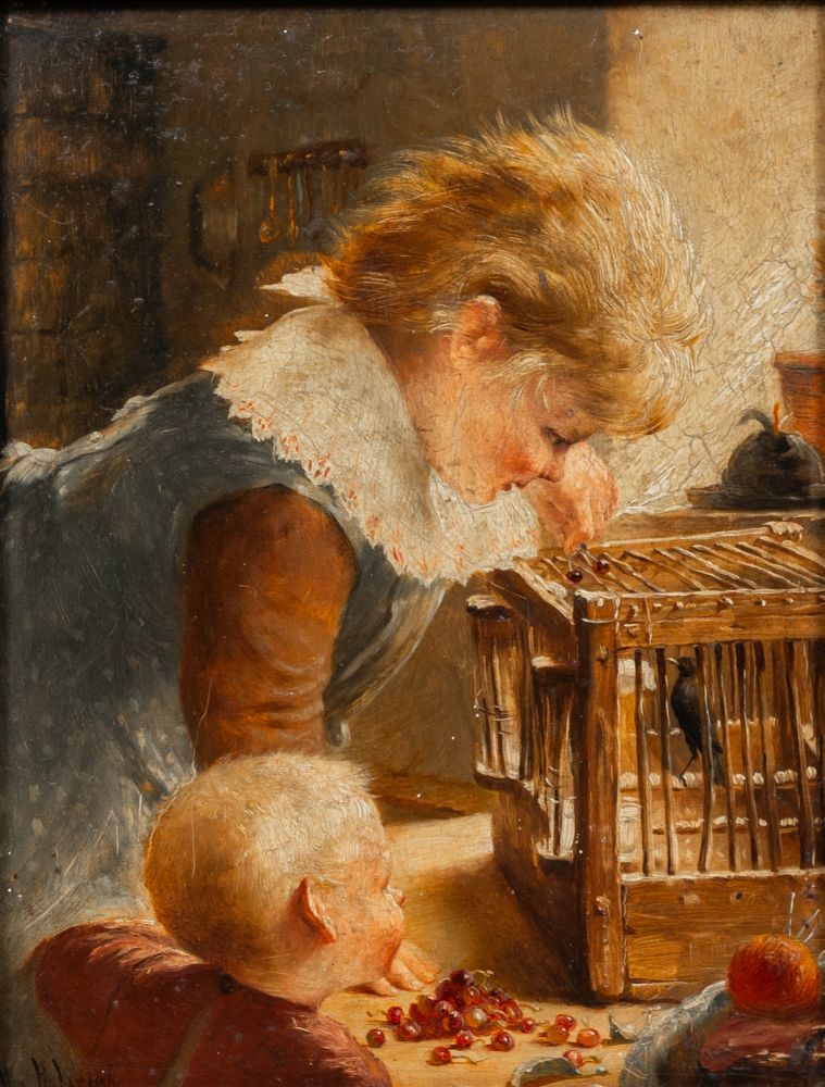 Children by the Birdcage