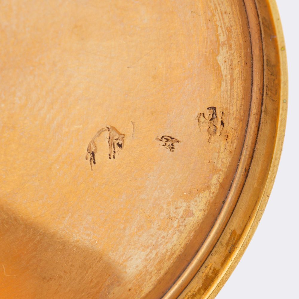 Gold Tabatière mit Emaille-Dekor und  reichem Rubin-Besatz - Bild 6