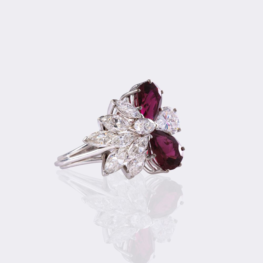 Ruby Diamond Cocktailring - image 2