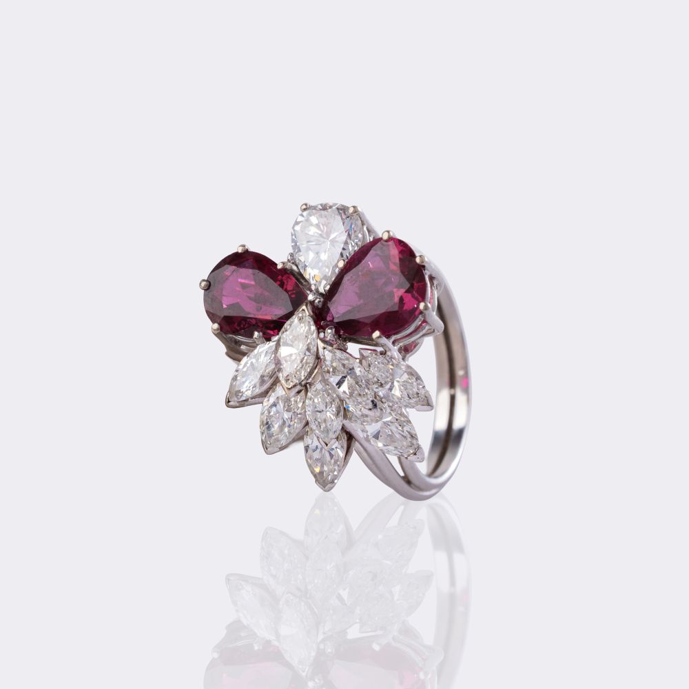 Ruby Diamond Cocktailring - image 3