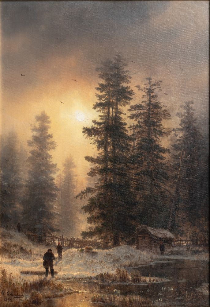 Hunting in a Winter Forest