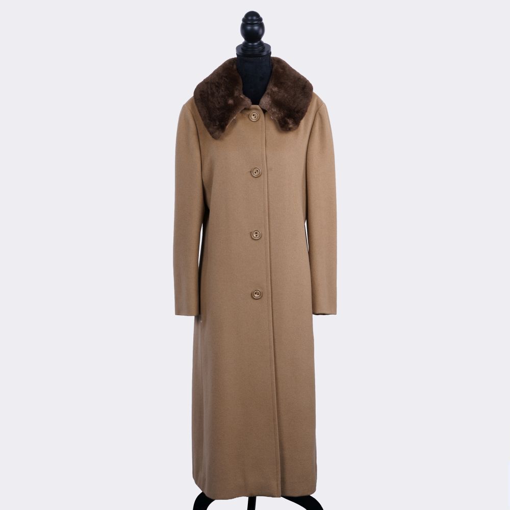 Cashmere Coat With Sheared Mink - image 3