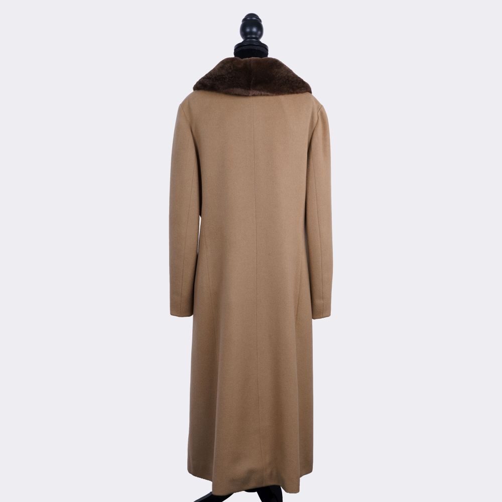 Cashmere Coat With Sheared Mink - image 4