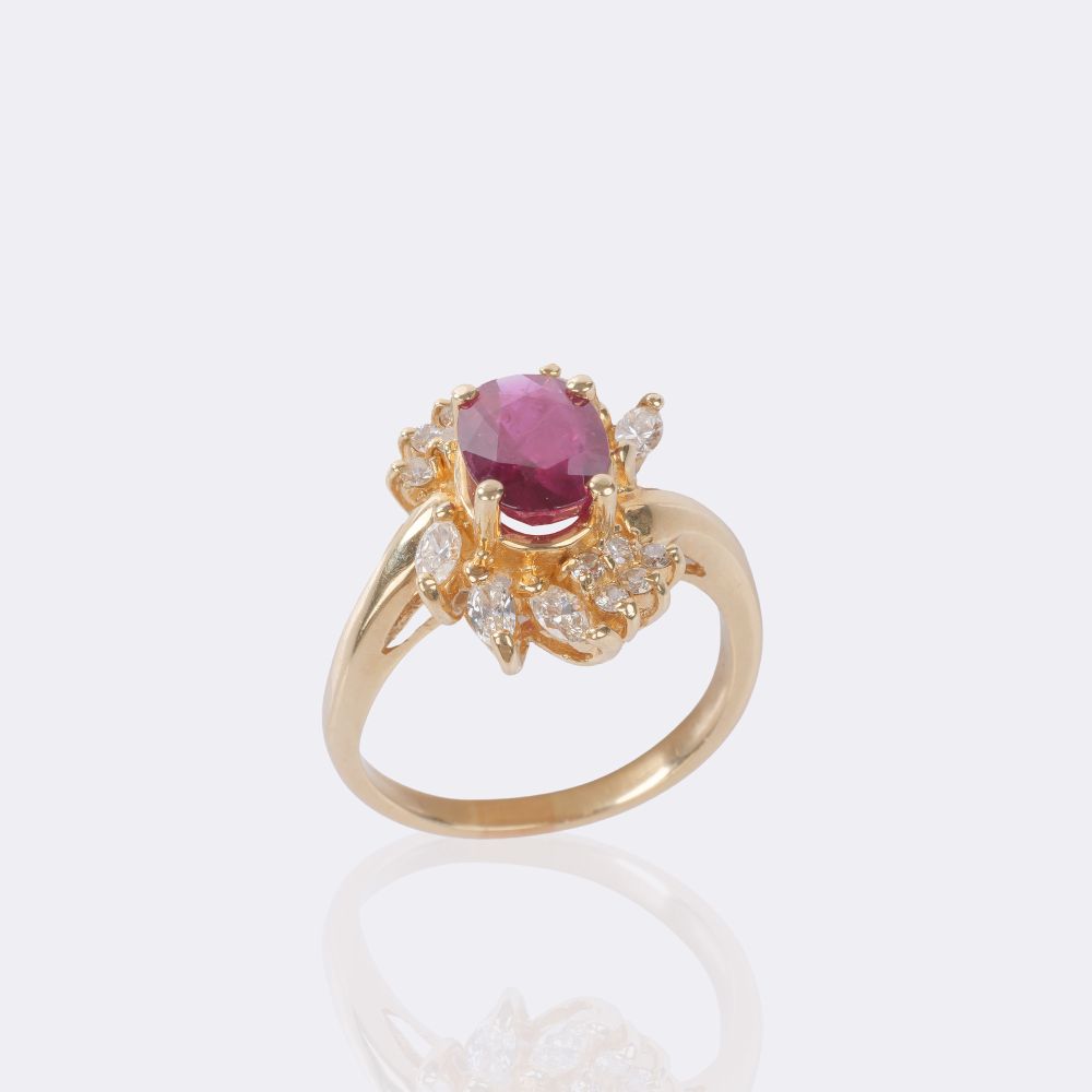 Rubin Diamant Ring - Bild 3