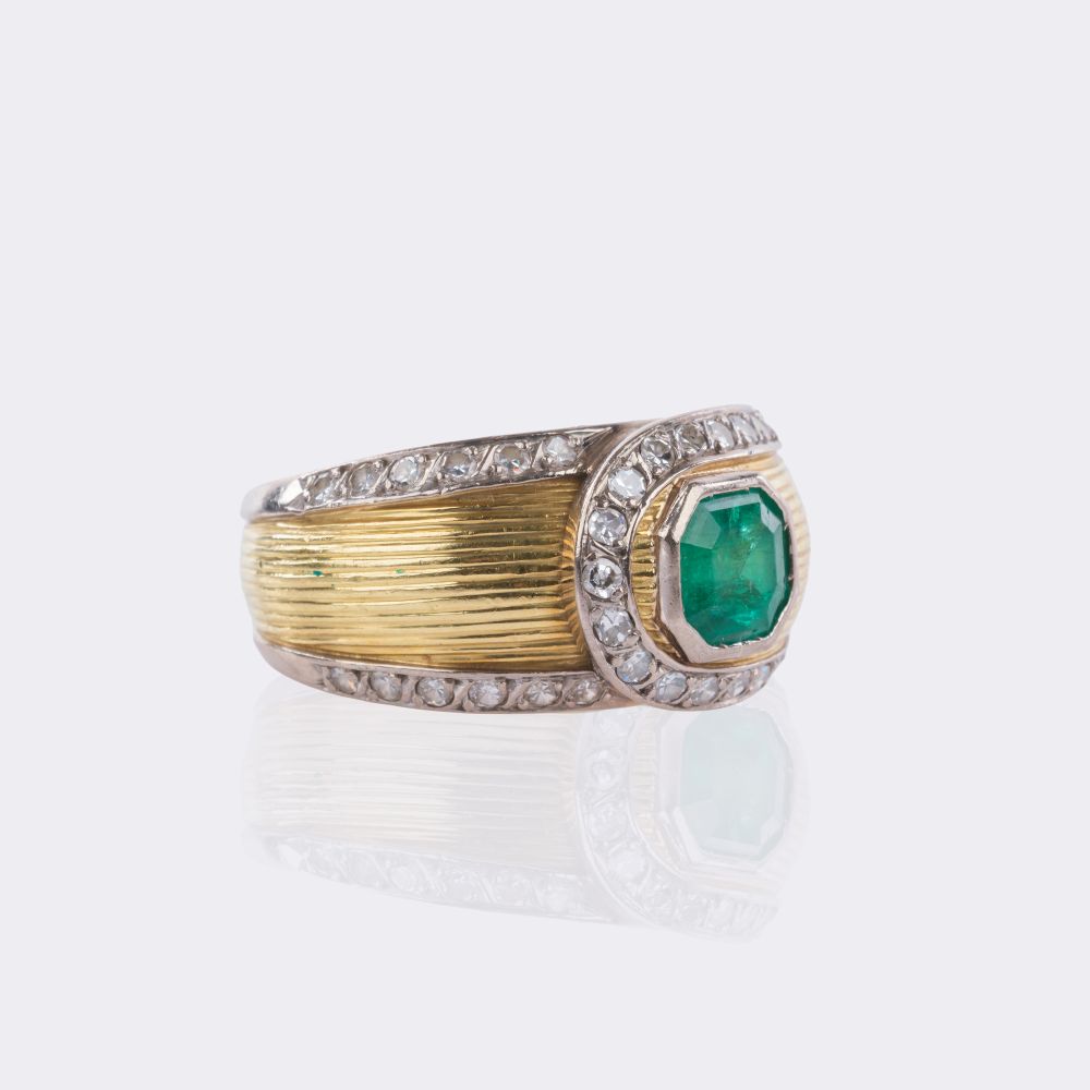  Emerald Diamond Bandring - image 2