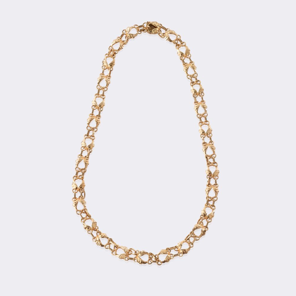 Seltenes Art-déco Goldcollier No. 249