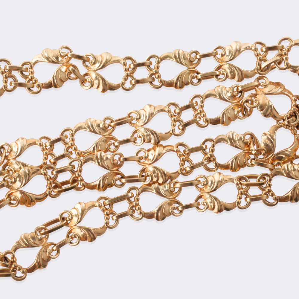 Seltenes Art-déco Goldcollier No. 249 - Bild 2