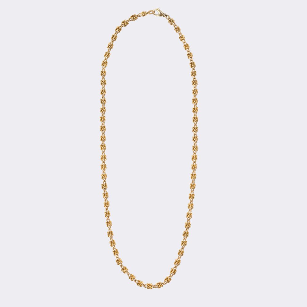 Seltenes Art-déco Goldcollier 'Knude'