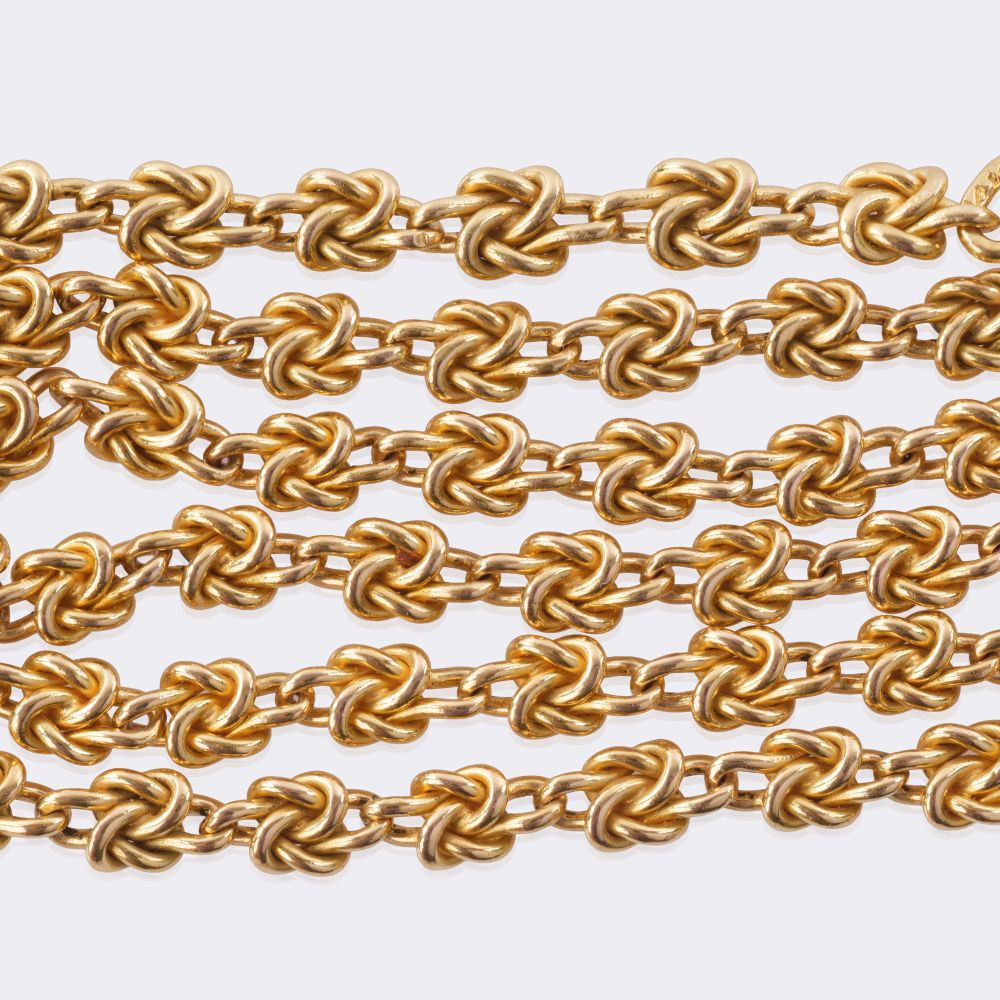 Seltenes Art-déco Goldcollier 'Knude' - Bild 2