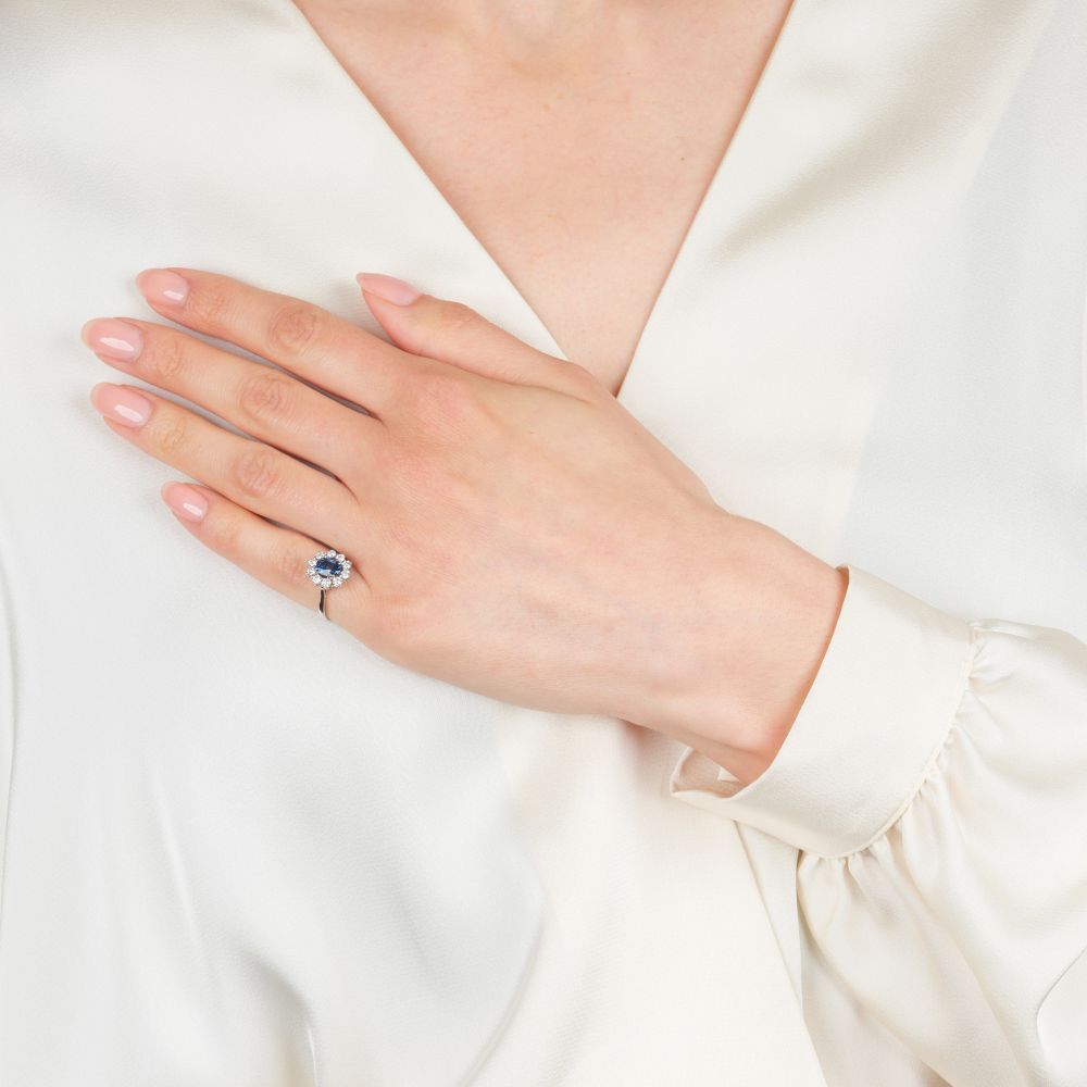 Saphir Brillant Ring - Bild 3