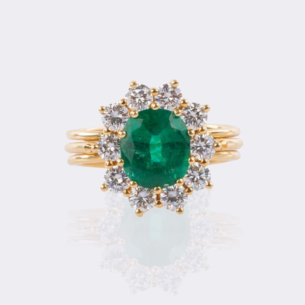 Smaragd Brillant Ring