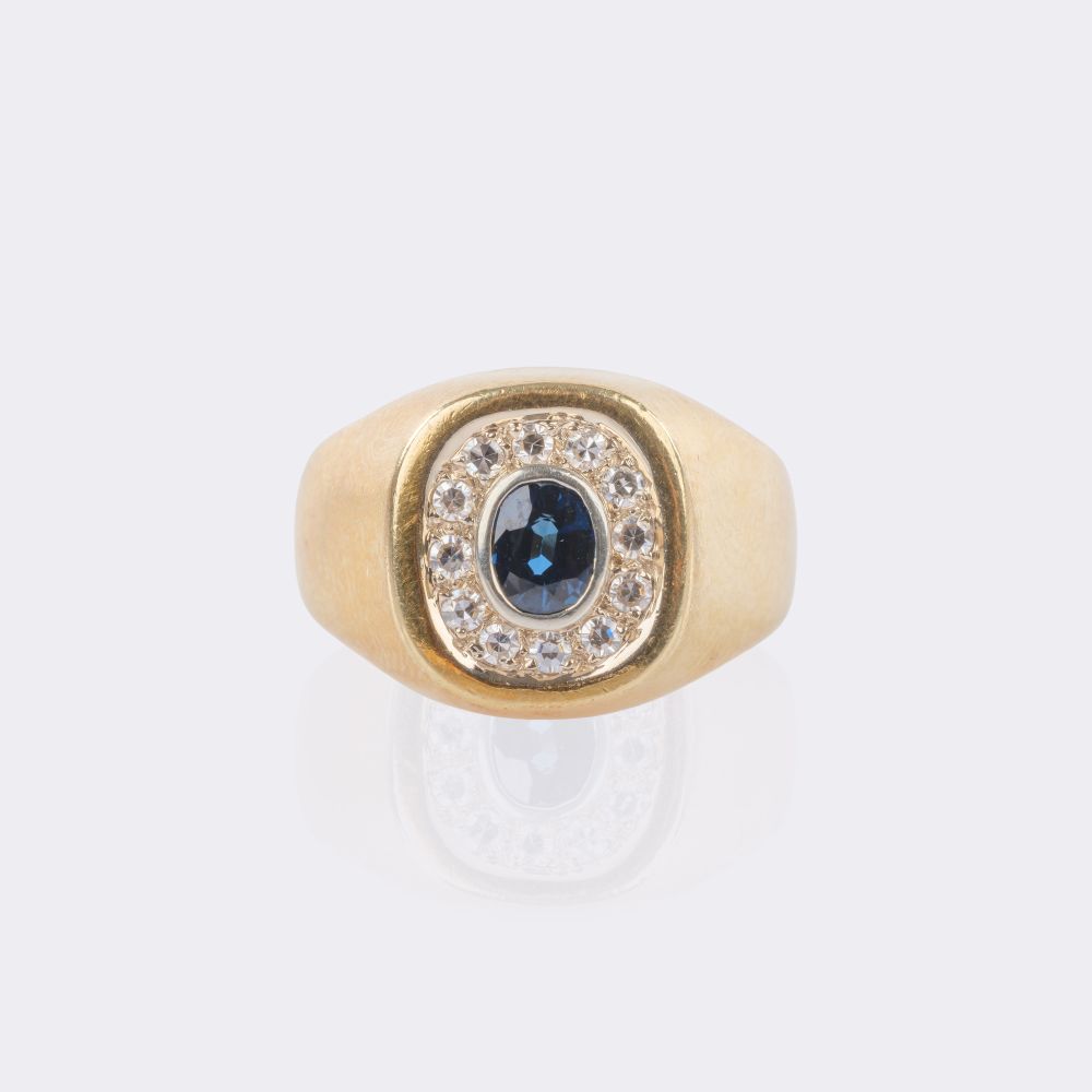 Saphir Diamant Ring