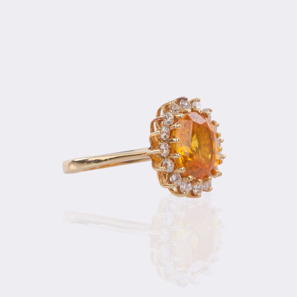 Vivid Orange-Yellow Saphir Ring - Bild 2