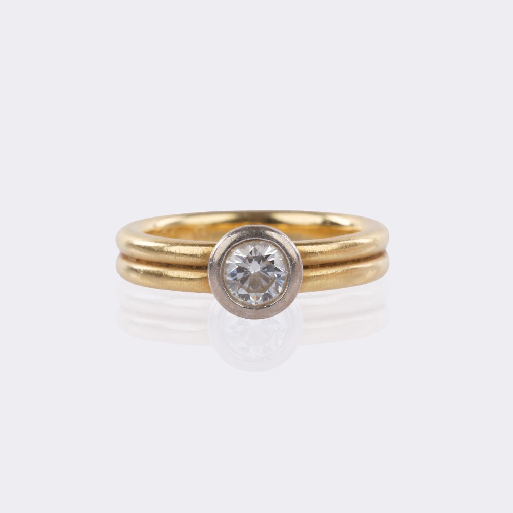 Rare White Solitaire Diamond Ring