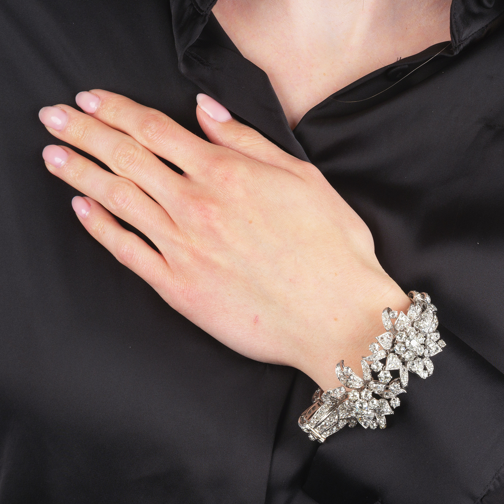Hochkarätiges Belle Époque Altschliffdiamant Armband - Bild 6