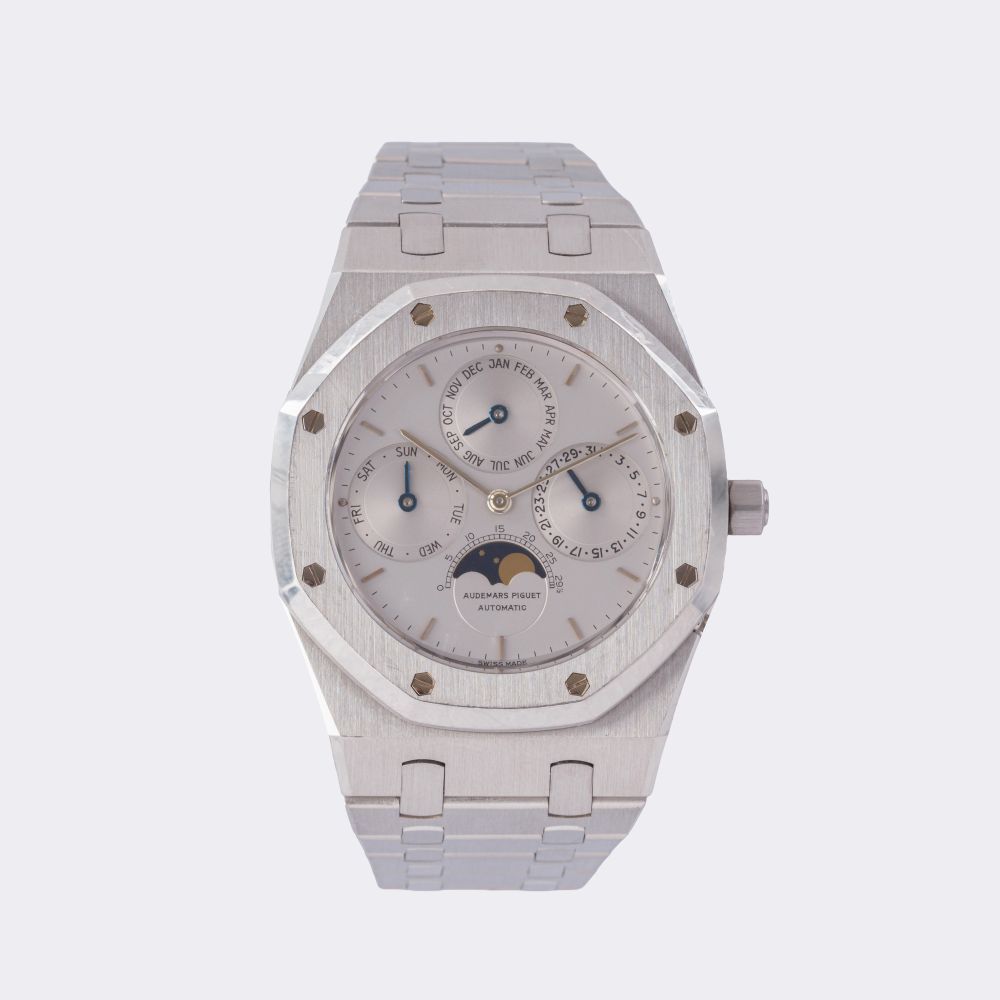 Einzigartige Herren-Armbanduhr 'Royal Oak' Ewiger Kalender in Platin