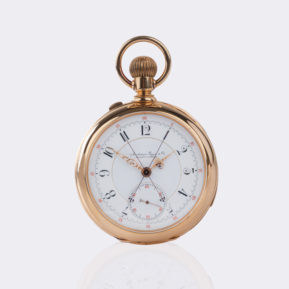 Bedeutende Taschenuhr mit Minutenrepetition und Split-Seconds Chronograph