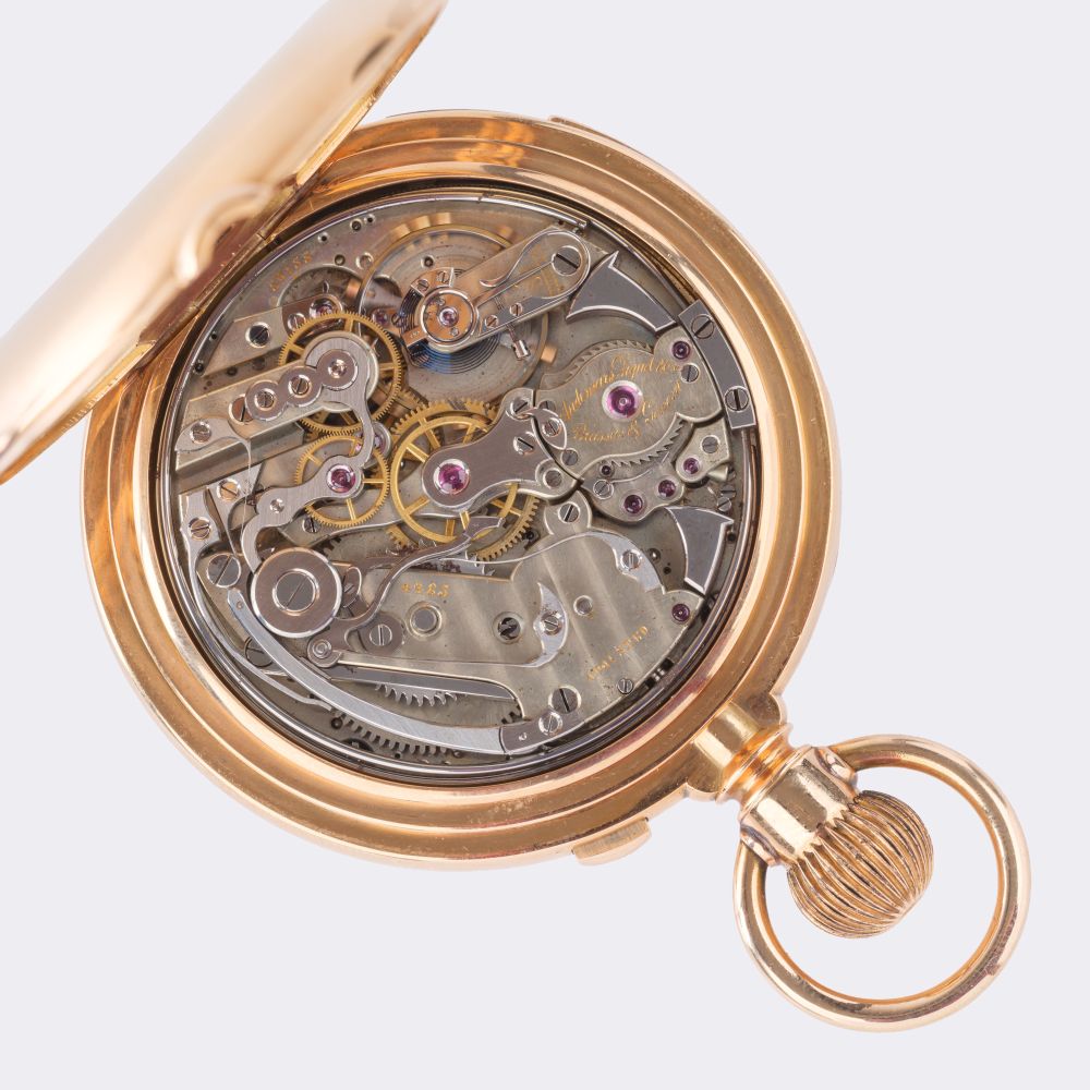 Bedeutende Taschenuhr mit Minutenrepetition und Split-Seconds Chronograph - Bild 5