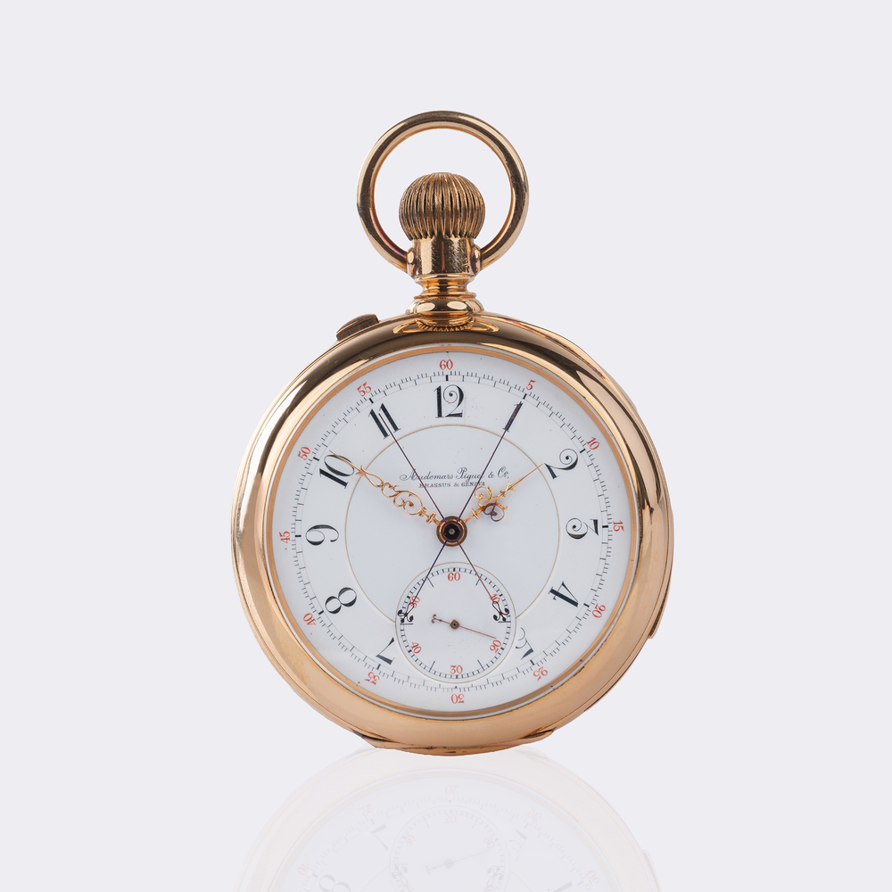 Bedeutende Taschenuhr mit Minutenrepetition und Split-Seconds Chronograph