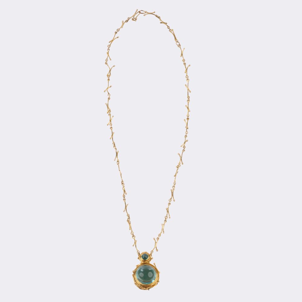 Turmalin Collier im floralen Design - Bild 2