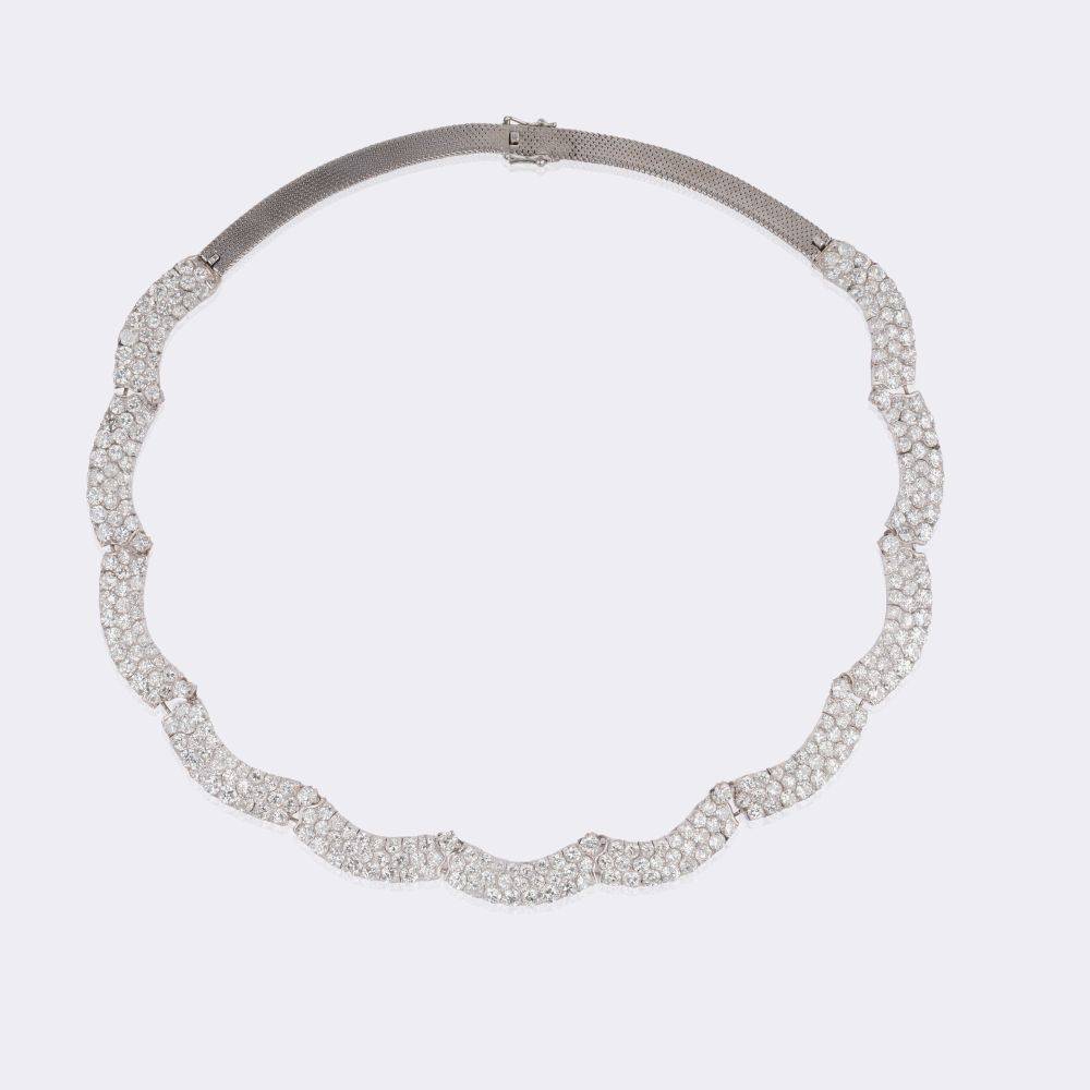 Hochkarätiges, wandelbares Art-déco Diamant Platin Diadem - Bild 2