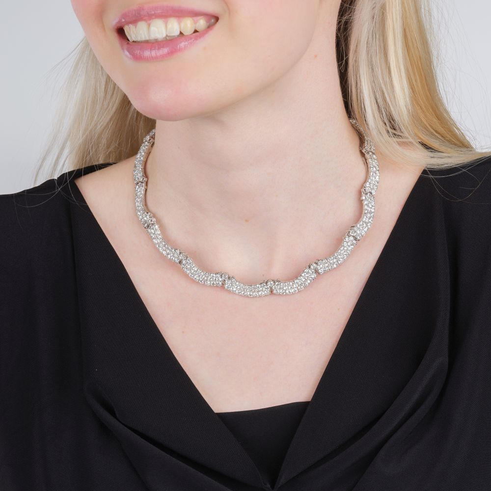 Hochkarätiges, wandelbares Art-déco Diamant Platin Diadem - Bild 4